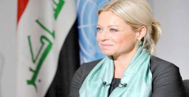 وصول رئيسة بعثة الأُمم المتحدة في العراق الى الناصرية في زيارة غير رسمية